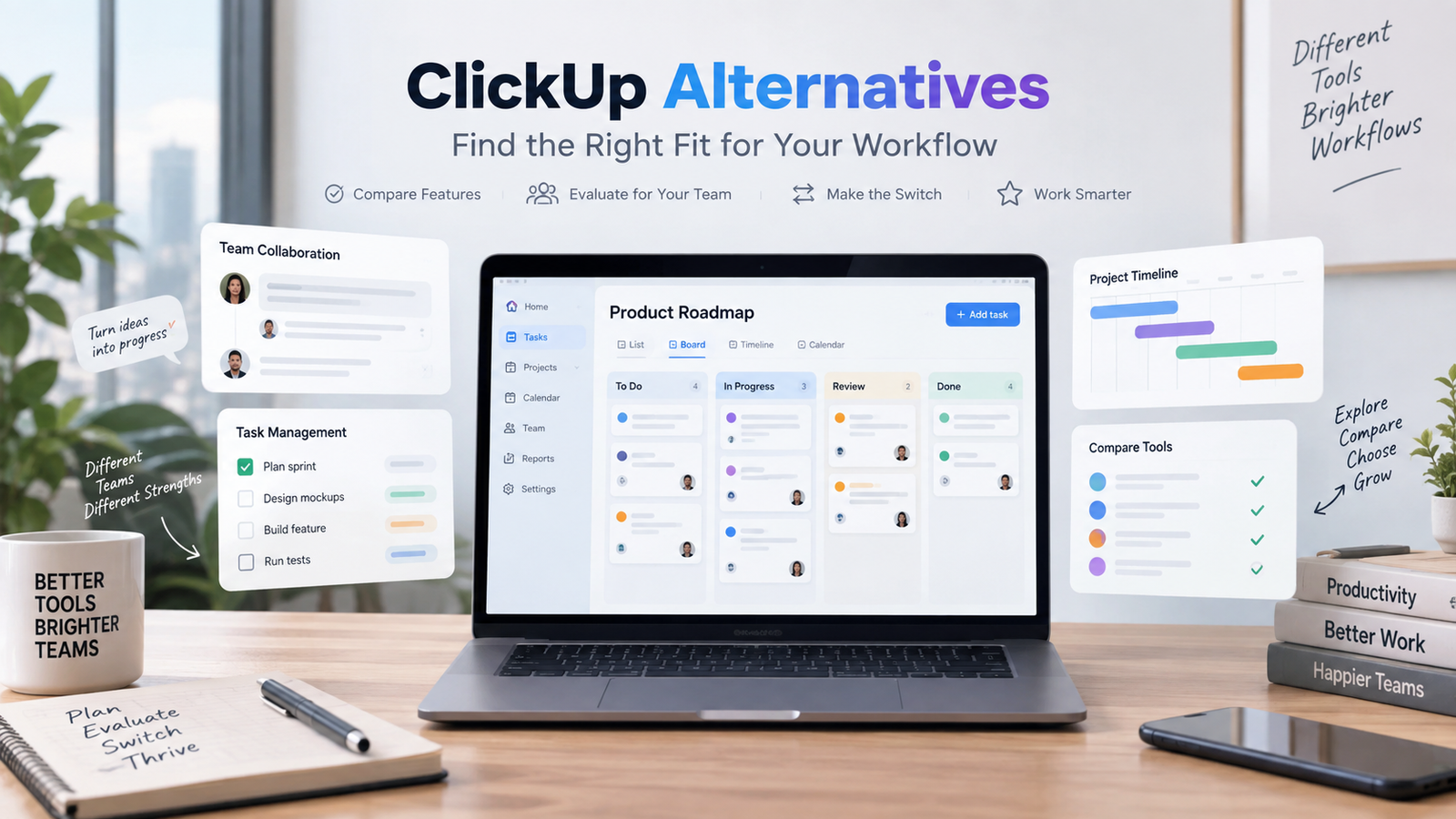 ClickUp alternatives for project management teams