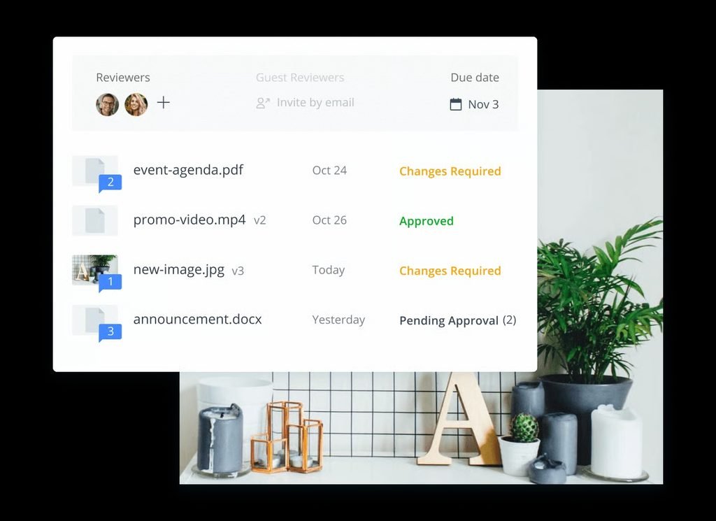 Wrike creative proofing and approval interface