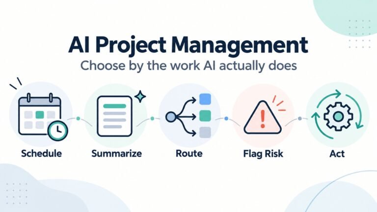 AI project management tools organized by the jobs AI performs.